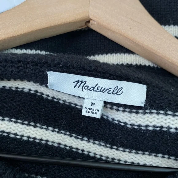 Madewell Striped Mini Long Sleeve Knit Dress - Picture 6 of 10